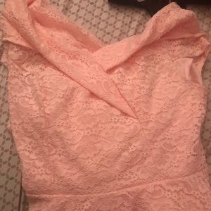 Pink lace dress